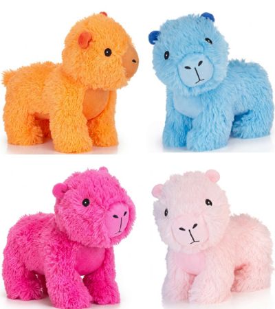8'' / 22cm Standing Capybara Soft Toy, Bright Colours...Assorted Picked At Ran